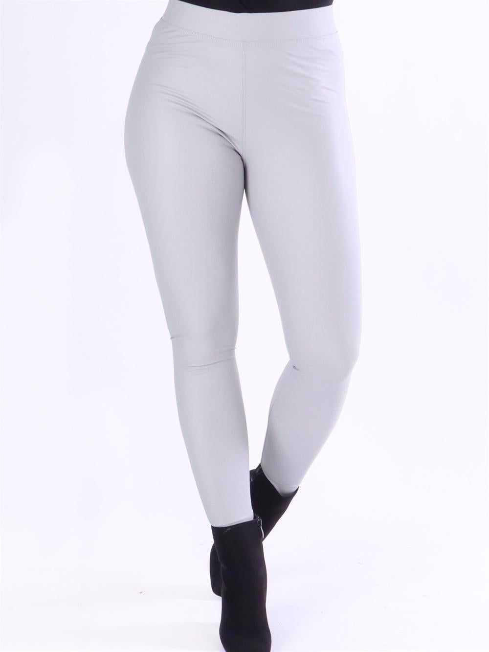 Patricia - Elastiska leggings i läderlook